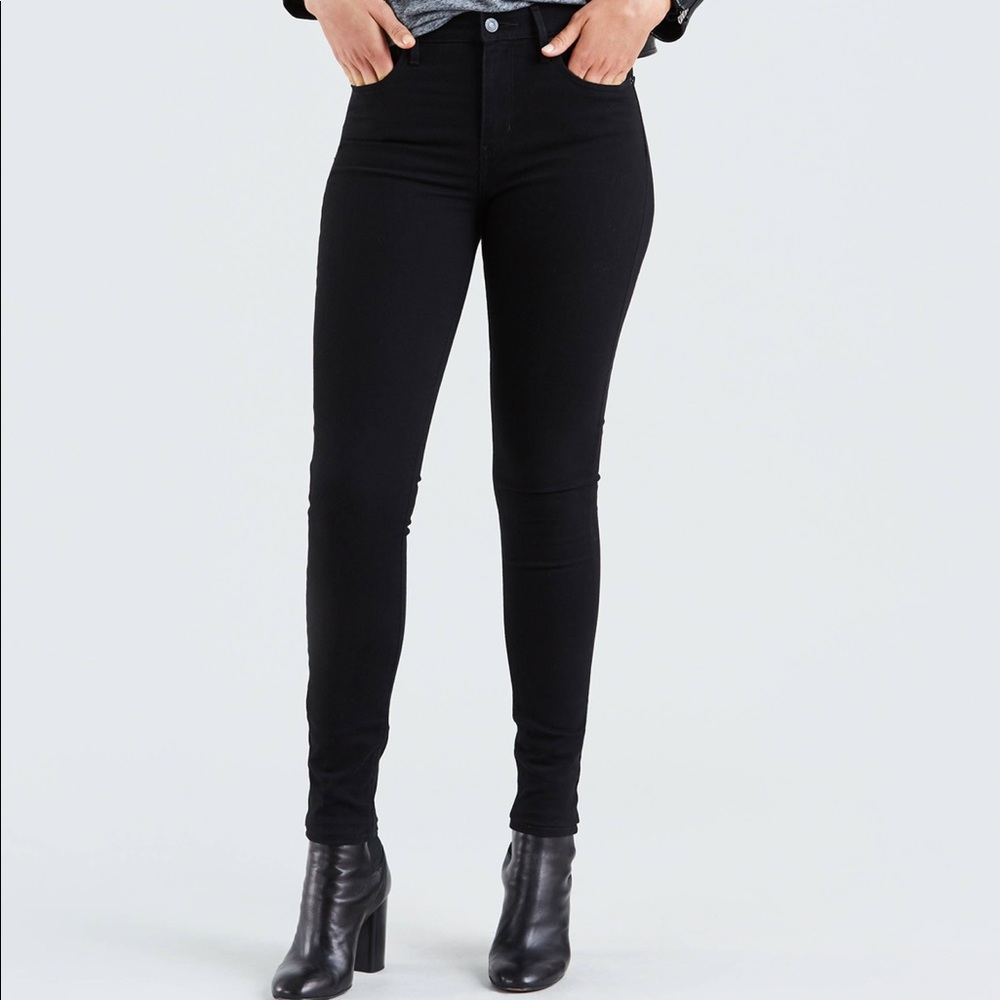 High rise skinny jeans